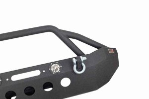 Jeep Wrangler Unlimited Front Winch Bumper - Fishbone Offroad - Full Width with LEDs - Black textured powder coat - `07-`18